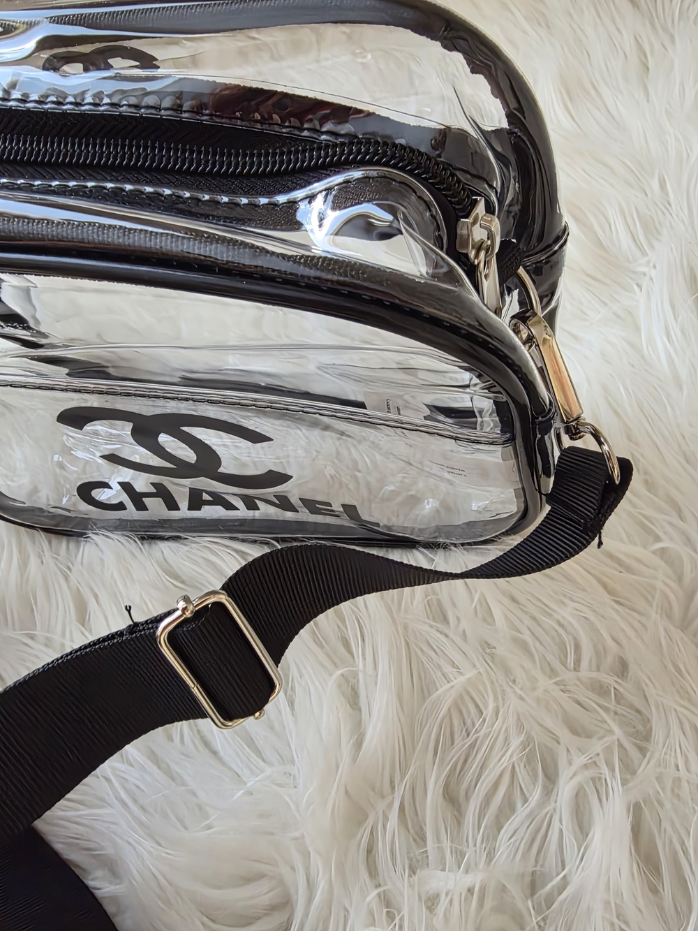 Clear PVC Cosmetic Crossbody Bag Stadium Bag - Picture 5 of 11